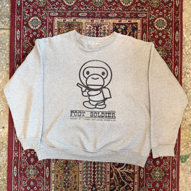 00s 올드베이프 베이비마일로 풋솔져 스웻셔츠 [ 95 ]