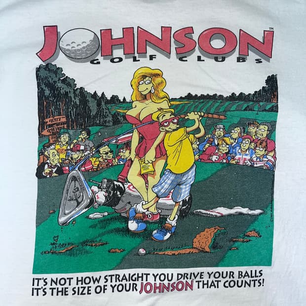 90s Big Johnson 골프 빈티지 티셔츠