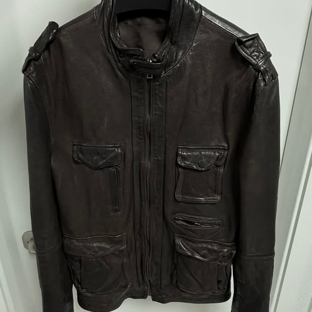 leather field jacket