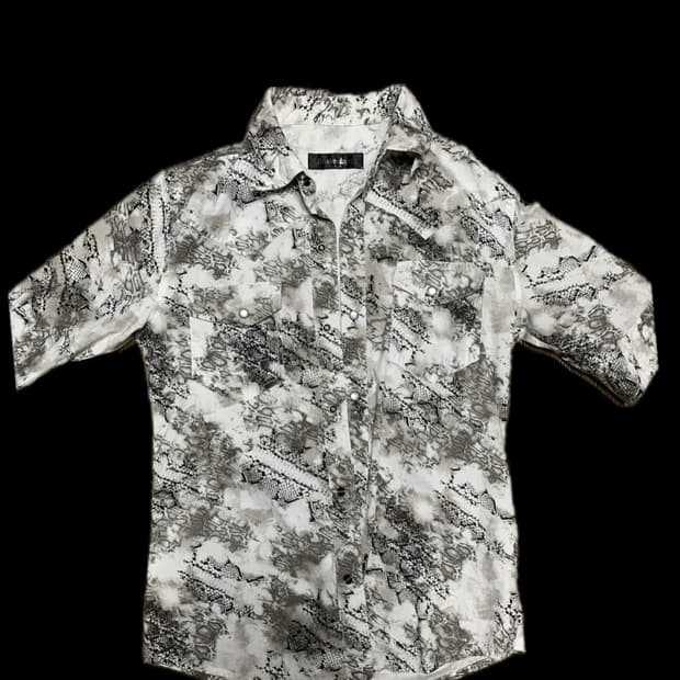 빈티지 파이톤패턴 반팔티