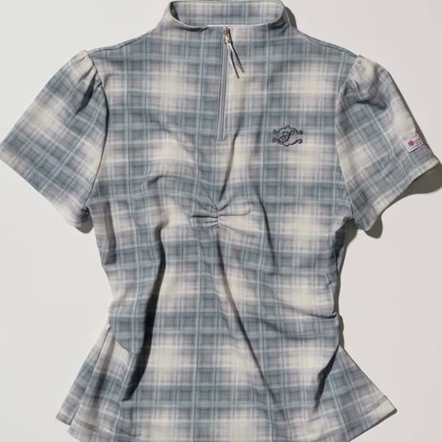 Geek Half Zip-Up Blue Gray