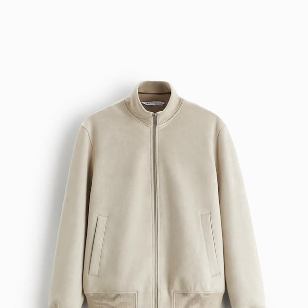 자라 페이크 스웨이드 봄버 자켓