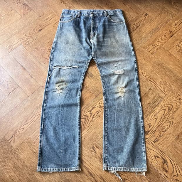 [38]리바이스 USA 517 빈티지 디스트로이드 플레어핏 데님 팬츠