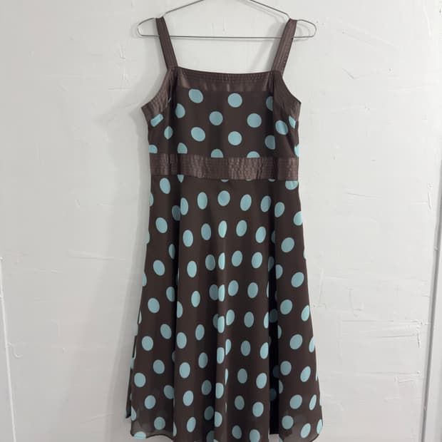 diffe mint dot brown dress