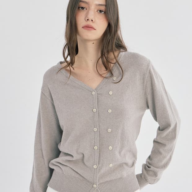 oafish 오피쉬 언발란스 투웨이 버튼 가디건 , 그레이