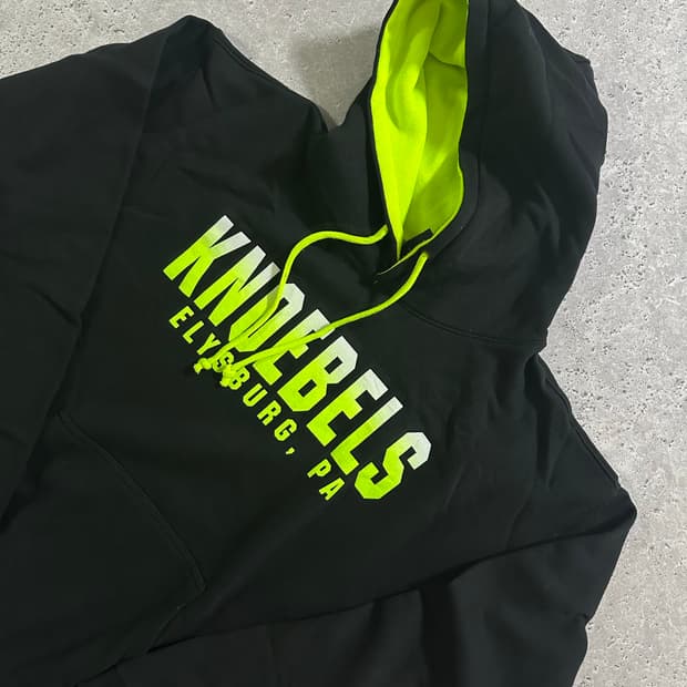 00s usa Knoebels 네온 포인트 후드 티셔츠