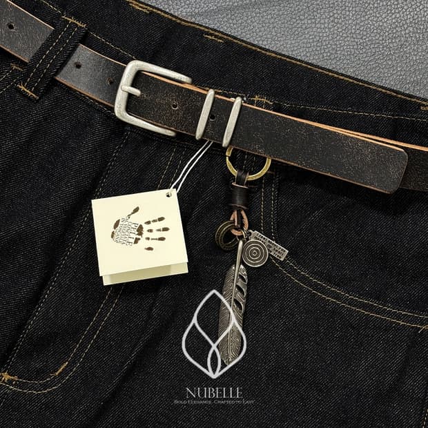 🌗 Vera pelle crack belt / 베라펠레 크랙 가죽 벨트