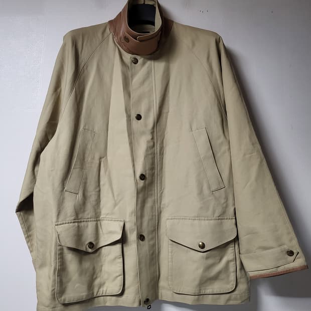 폴로랄프로렌 가죽배색 트렌치코트 