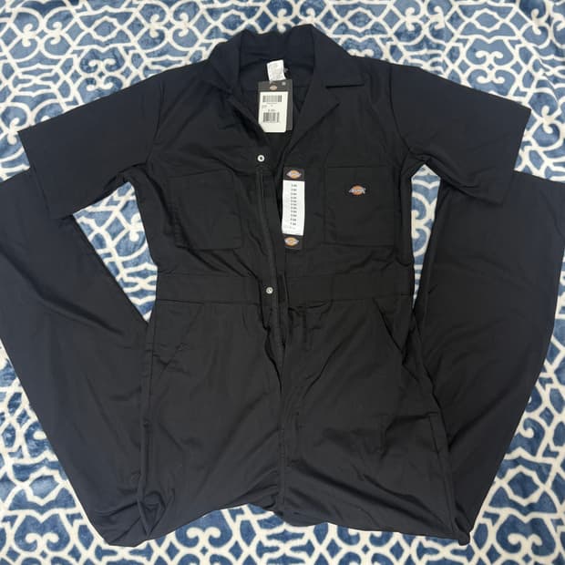 새상품) 디키즈 반팔 점프슈트 블랙 short S 워크복 작업복