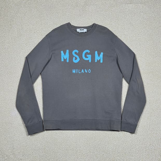 [MSGM] 브러쉬드 밀라노 로고 맨투맨 | A00335