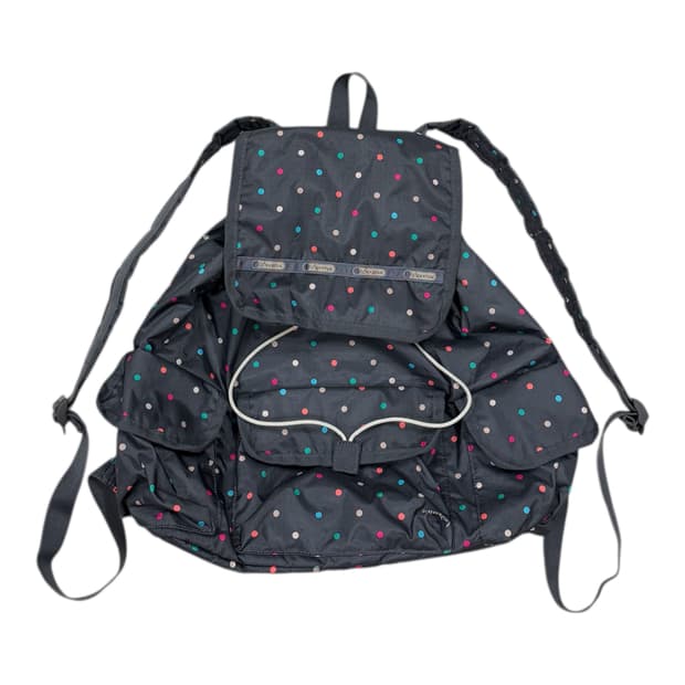 레스포삭 도트 땡땡이 포켓 백팩 가방 그레이