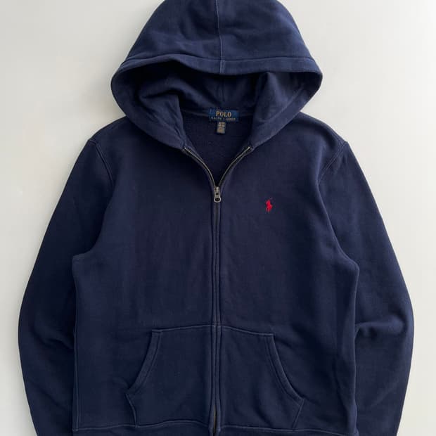 Polo 폴로 랄프로렌 신형라벨 보이즈라인 네이비 후드집업