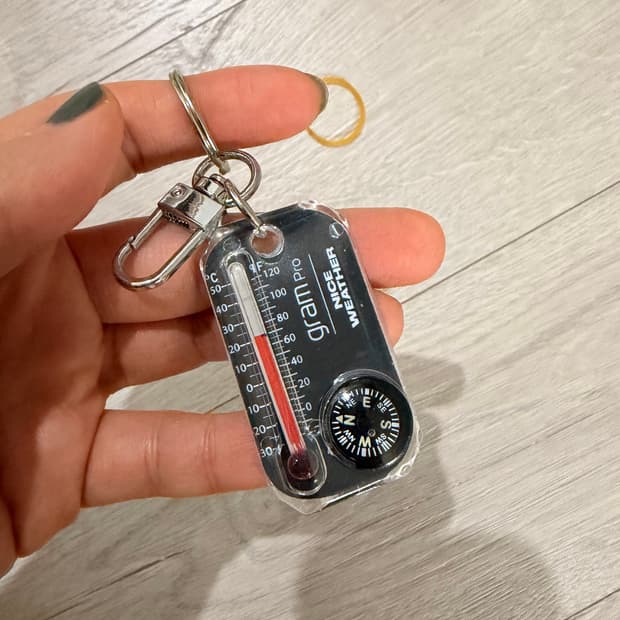 나이스웨더 NICE WEATHER 온도계/나침반 키링