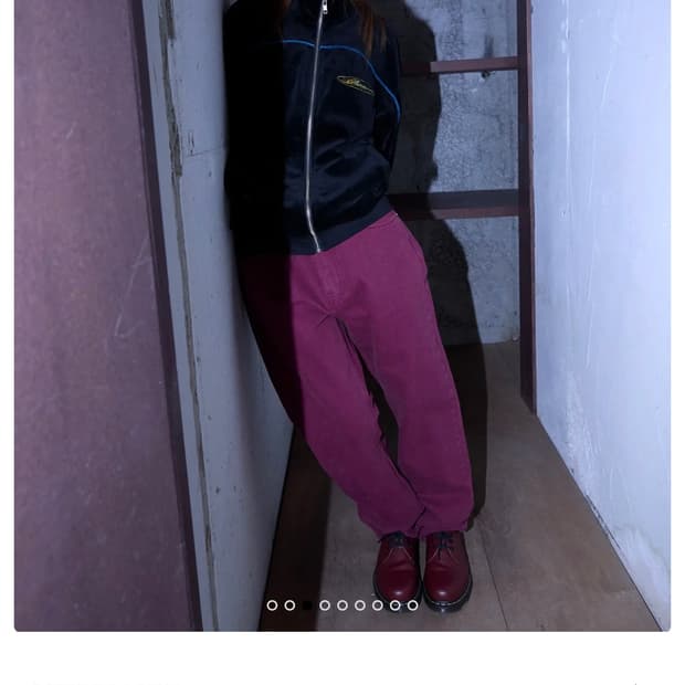 애프터매스 데님 팬츠 와인