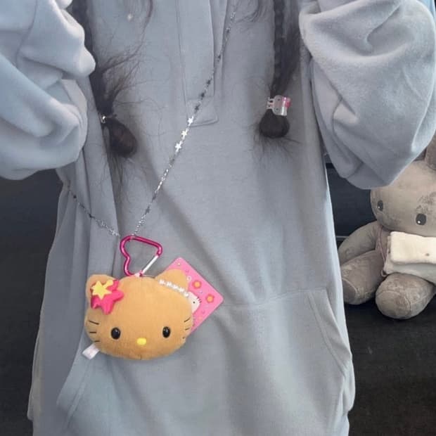 태닝 키티 일본 산리오 정품 키링 마스코트 거울 새상품