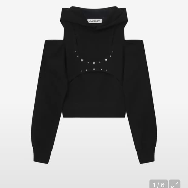 BAUF 바우프 컷아웃 후드티