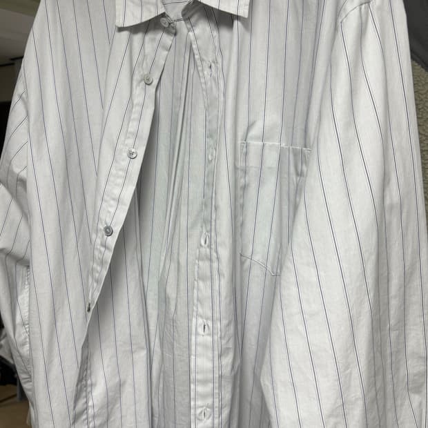 셔터 스트라이프 셔츠 L 스페셜 컬러