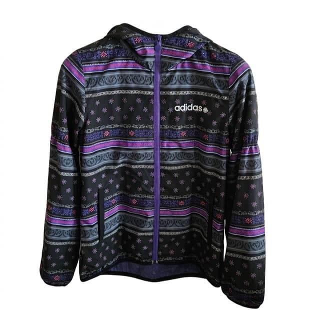 💜일본 아디다스 에스닉 페이즐리 바람막이 퍼플M/보헤미안