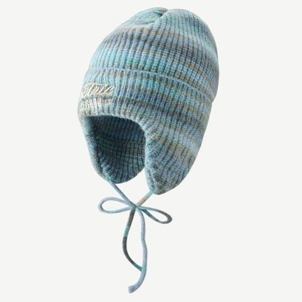 [새상품] 블루 귀도리 비니