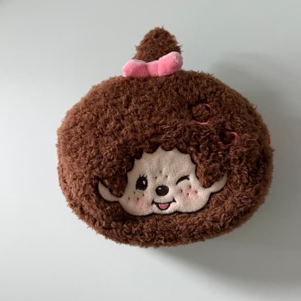 몬치치 걸 리본 얼굴 페이스 화장품 파우치