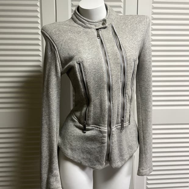 디젤 코튼 져지 자켓 멜란지그레이 S