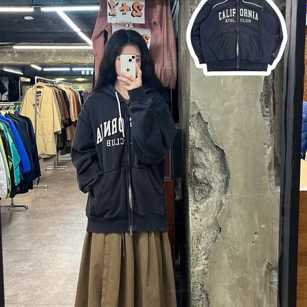  후아유 기모 후드집업 네이비 XL #csz3331