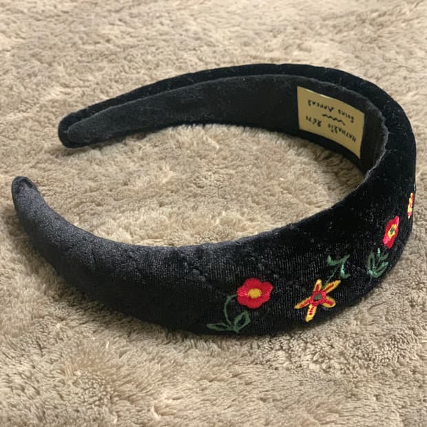 삭스어필 헤어밴드 NAT velvet hair band flower