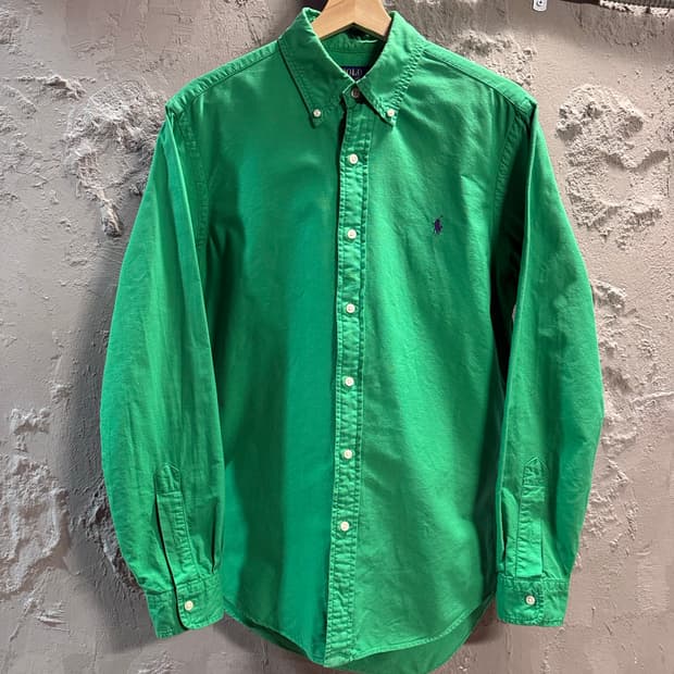 M 폴로 랄프로렌 POLO 클래식핏 옥스포드 셔츠 그린