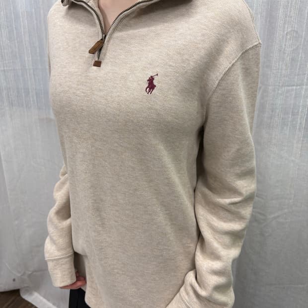 폴로 랄프로렌 하프 집업 코튼 니트  