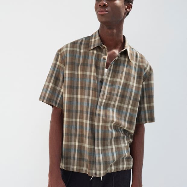 [3,4,5]오라리 26ss 스트링 울 체크 셔츠