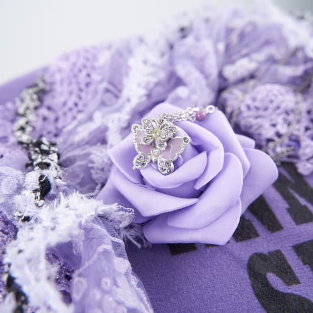 Anna sui 이중 레이어드 드롭 큐빅 목걸이