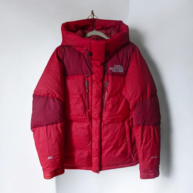 여성 노스페이스 800 레드 구스다운 패딩 90(L)
