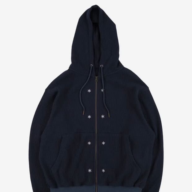 더콜디스트모먼트 와플 후드집업 L