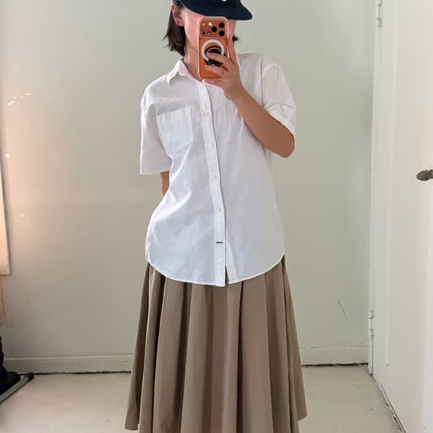 일본빈티지 갭 화이트 반팔셔츠