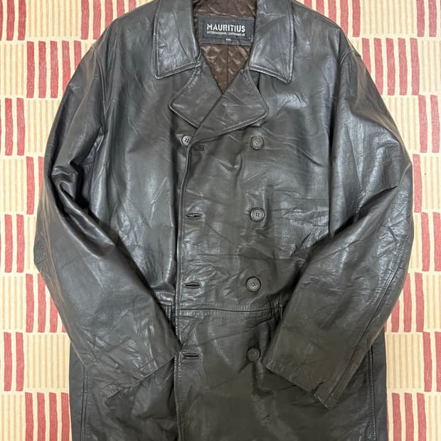 빈티지 가죽 코트