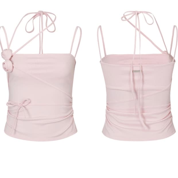 페인오어플레져 rose corsage sleeveless pink