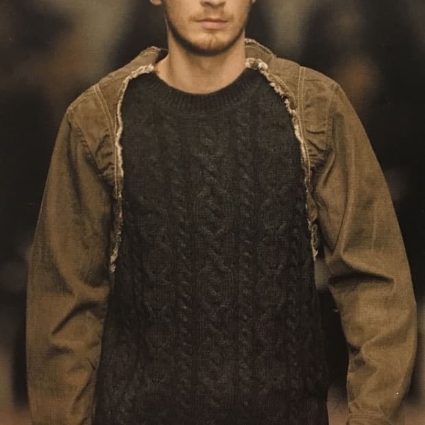 이세이미야케 93SS 런웨이 피스 도킹 트러커 암 스웨터