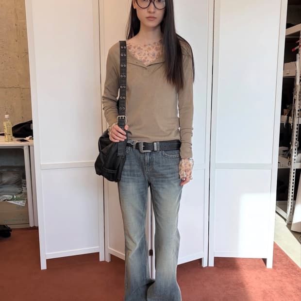 picky society 플라워 레이어드 티