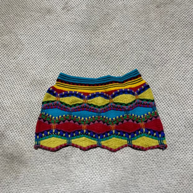 빈티지 레이어드 핸드메이드 스커트 짧치 