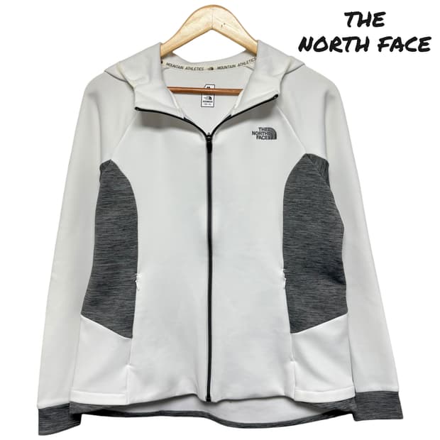 3869 노스페이스 화이트 그레이 져지 후드집업