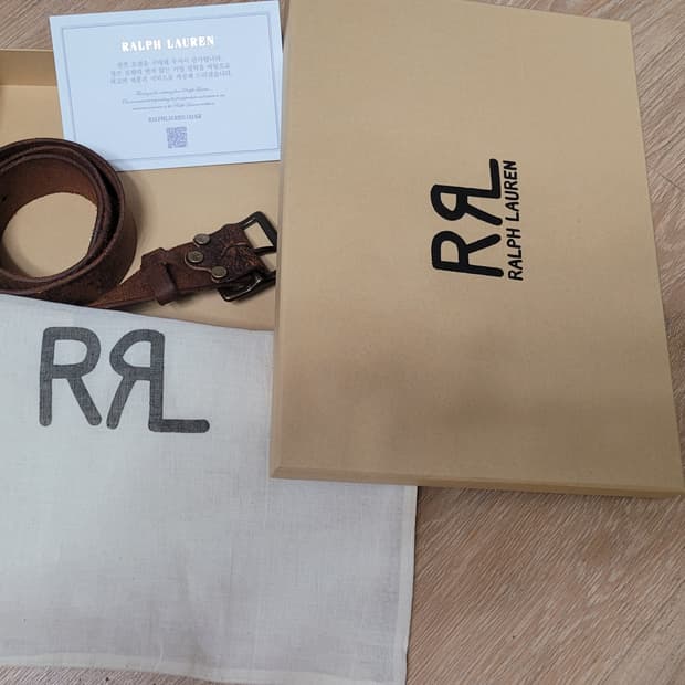 더블알엘(RRL) - 디스트레스드 레더 벨트 (탠) 30 사이즈