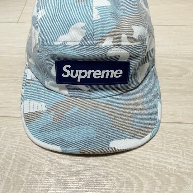 슈프림 워시드아웃 카모 캠프캡