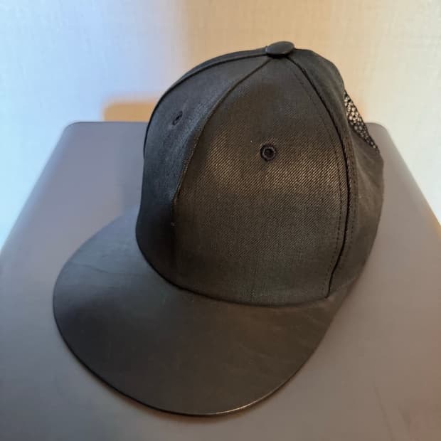 릭오웬스 레더 매쉬캡