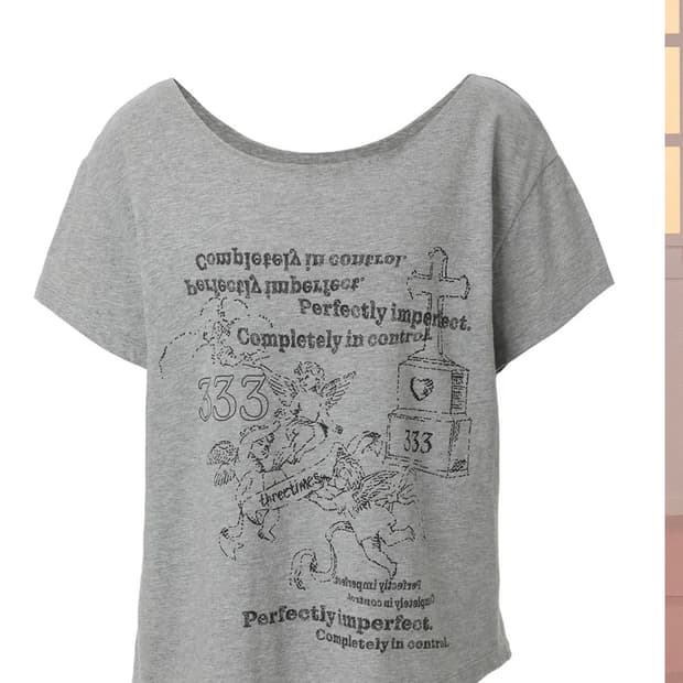쓰리타임즈 dusty angel tee gray S