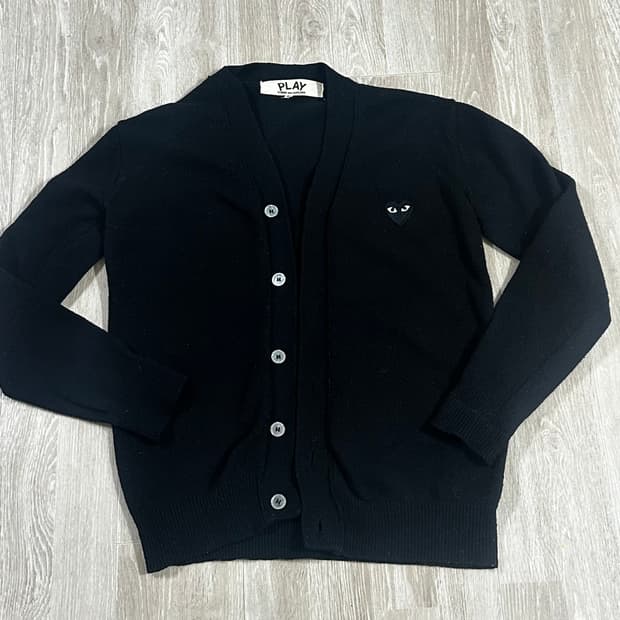 꼼데가르송 가디건 블랙