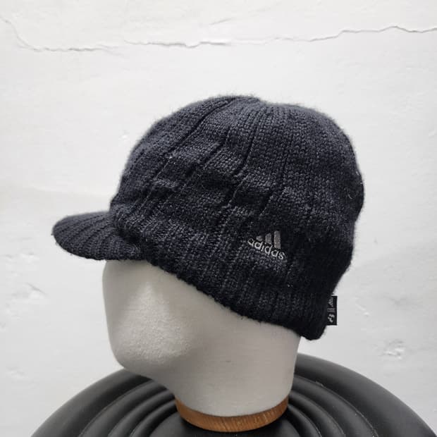 아디다스 골프 블랙 니트 비니 캡모자