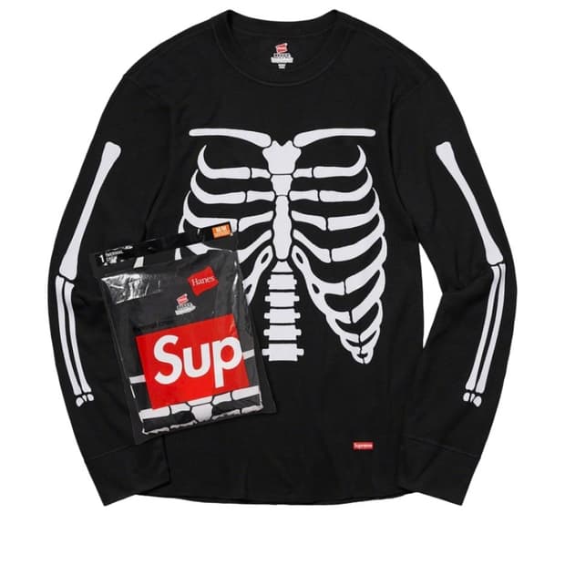 슈프림 헤인즈 본 XL supreme hanes bone