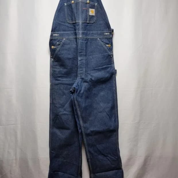 칼하트 블루 데님 오버롤 작업복