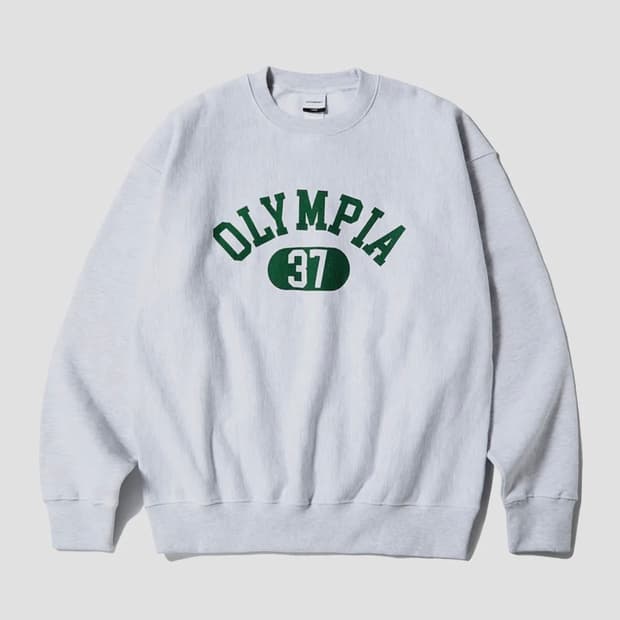 아웃스탠딩 V.S.C 스웻셔츠 멜란지 그레이 색상 S사이즈