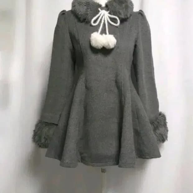 빈티지 플레어 원피스 퍼코트 달천 대장 히메갸루 양산형지뢰계 핀터깔